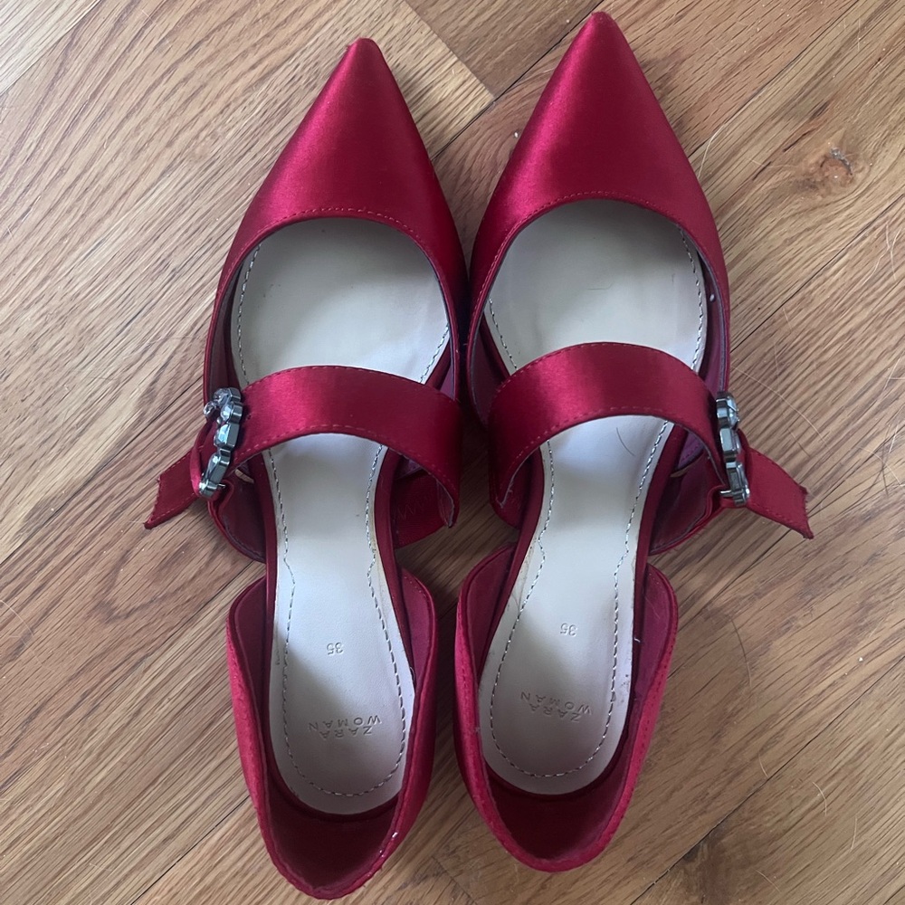 Zara Women's Red Pointed Toe Shoes